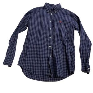 Ralph Lauren plaid 100% cotton‎ preppy Casual Button Down Shirt